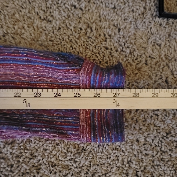 Pilcro Metallic Striped Oversized Buttondown Blouse in Plum, sz Small - Picture 15 of 15